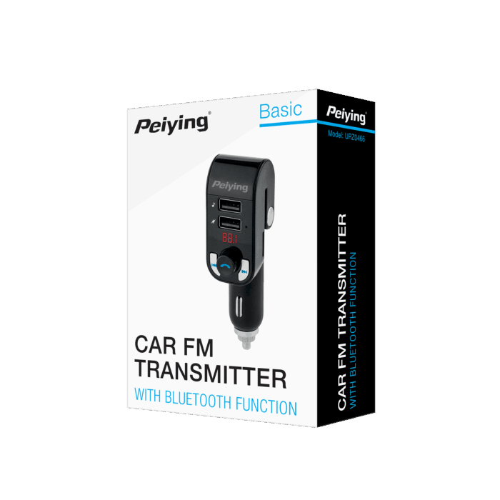 Автомобільний передавач з функцією Bluetooth (2 USB-порти) Peiying URZ0466 - Зображення 4