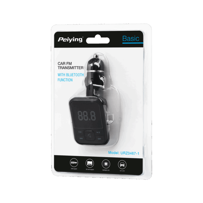 Автомобільний передавач з функцією Bluetooth та USB-портом Peiying URZ0467-1 - Зображення 4
