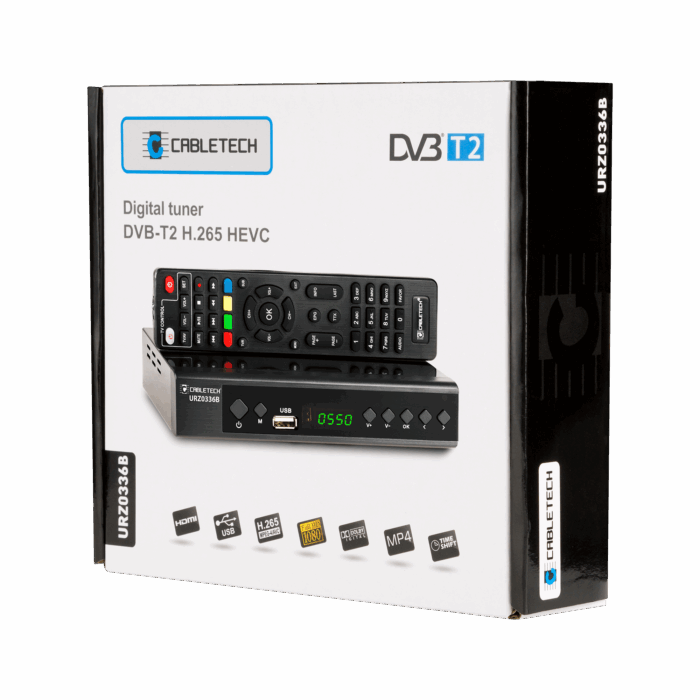DVB-T2/C HEVC H.265 тюнер Cabletech URZ0336B - Зображення 5