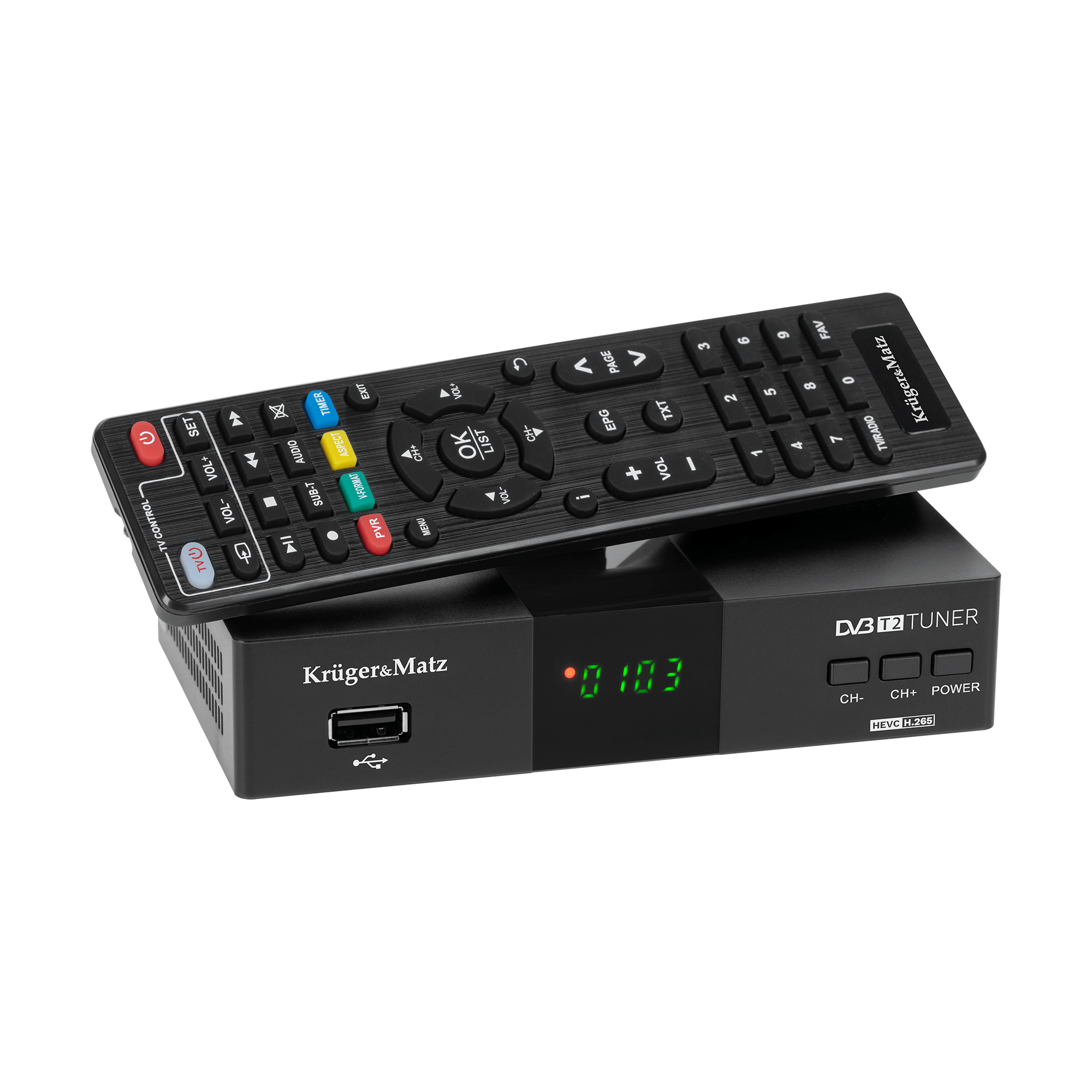 DVB-T2 H.265 HEVC тюнер Kruger&Matz DVB-T2 Krüger&matz KM0550D H.265 HEVC тюнер
