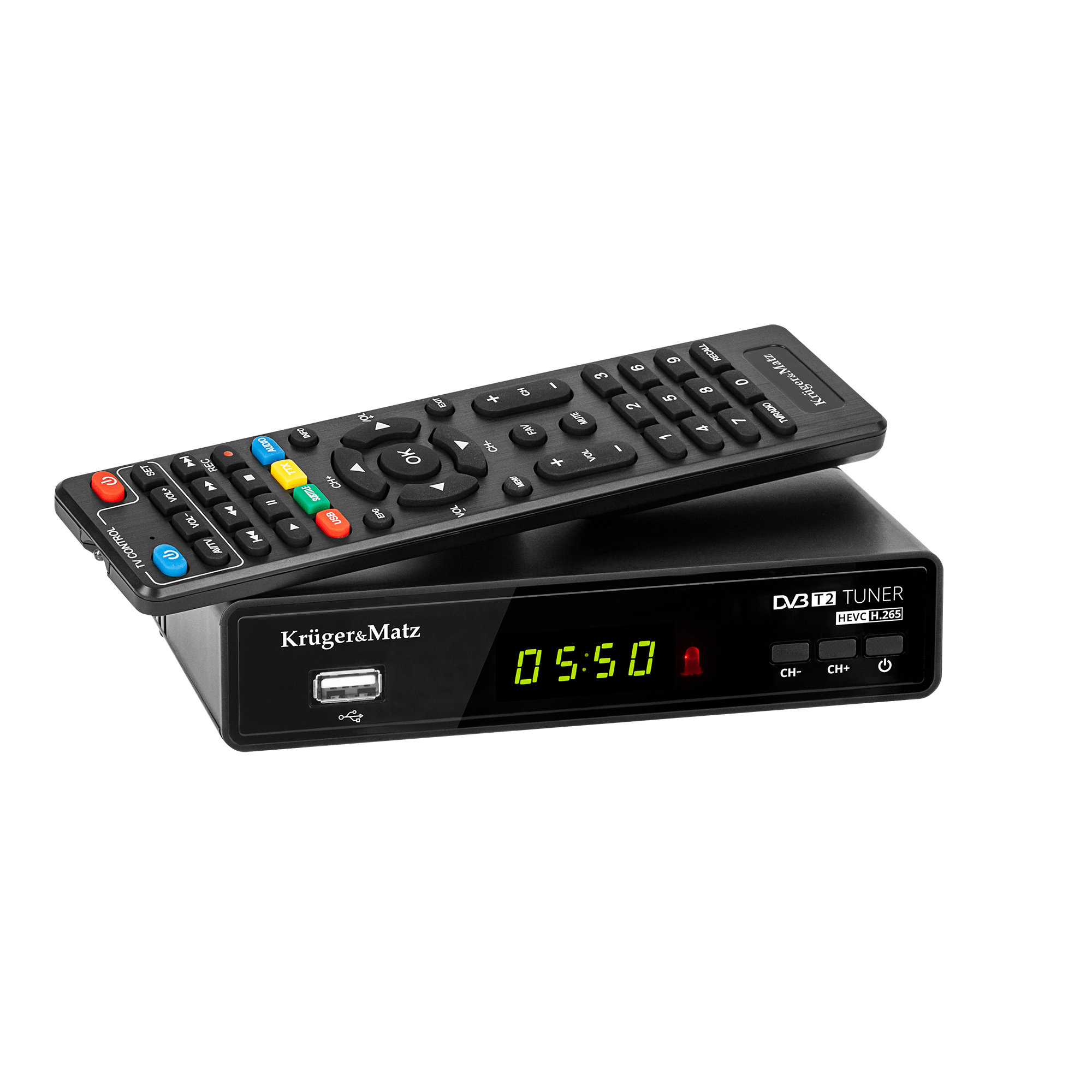 DVB-T2 H.265 HEVC тюнер Kruger&Matz DVB-T2 Krüger&matz KM0550B H.265 HEVC тюнер