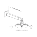 Настінне кріплення Cabletech UCH0101-1 проектора - Зображення 9