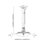Настінне кріплення Cabletech UCH0101-1 проектора - Зображення 8
