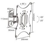 Настінне кріплення 23-43 Cabletech UCH0041A дюйми чорного кольору LCD-UCH0041 - Зображення 2