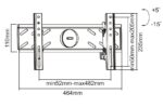 Настінне кріплення високого класу 32-42 Cabletech UCH0110 дюйми чорного РК/ПДП (вертикальне регулювання) - Зображення 2