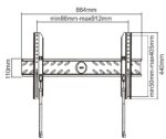 Високоякісний настінний кріплення 42-63 Cabletech UCH0108 дюйми чорного РК/ПДП - Зображення 2