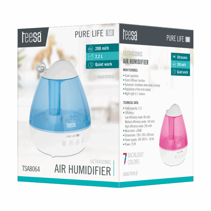 Ультразвуковий зволожувач повітря Teesa TSA8064 PURE LIFE 50 - Зображення 5