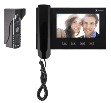 7-дюймовий Cabletech URZ0321 відеодомофон з телефонною трубкою (кольоровий)
