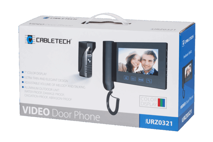 7-дюймовий Cabletech URZ0321 відеодомофон з телефонною трубкою (кольоровий) - Зображення 2