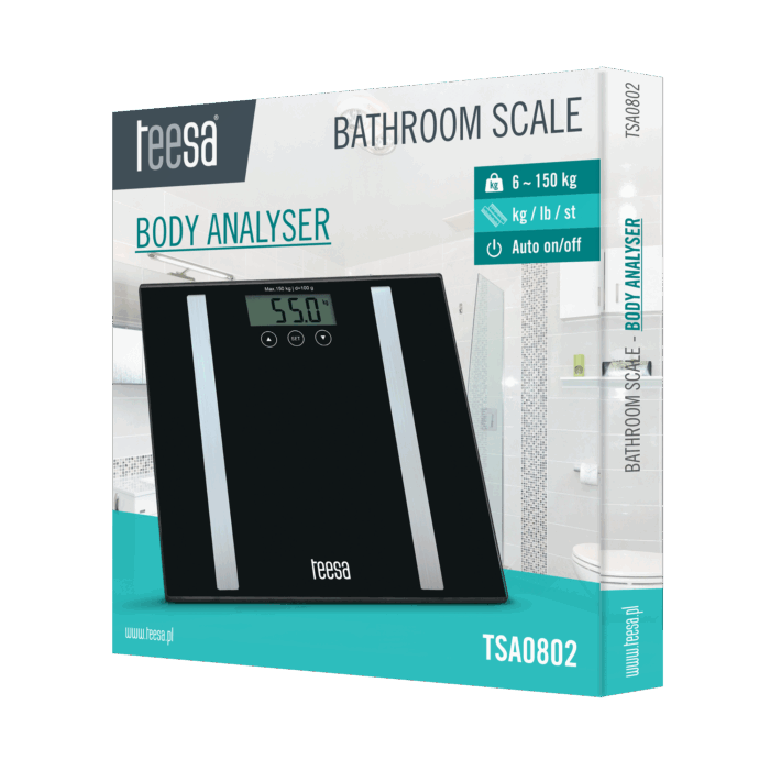Ваги для Teesa TSA0802 ванної кімнати з аналізом складу тіла Body Analyzer - Зображення 2
