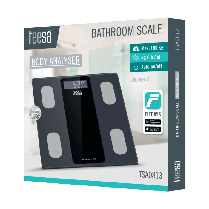 Ваги для Teesa TSA0813 ванної кімнати з аналізом складу тіла Body Analyzer - Зображення 6