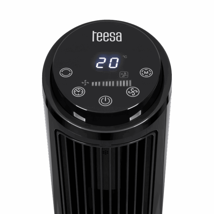 74-см Teesa TSA8066 баштовий вентилятор - чорний - Зображення 5