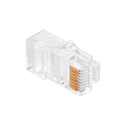 Телефонний штекер. RJ45 TEL0071LP 8P 8C (дрот) через CAT.5E
