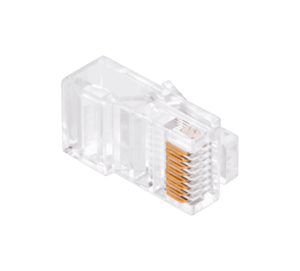 Телефонний штекер. RJ45 TEL0071 8P 8C (дрот) через CAT.5E