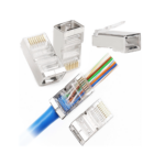 Телефонний штекер. RJ45 TEL0073 8P 8C (дротовий) через CAT.5E екранований - Зображення 2