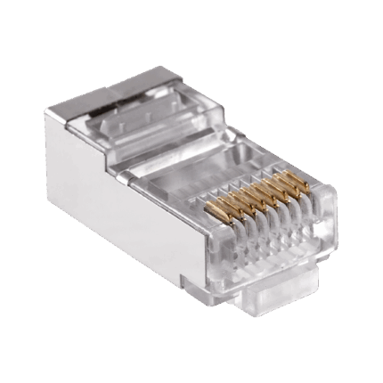 Телефонний штекер. RJ45 TEL0074 8P 8C (дротовий) через CAT.6E екранований