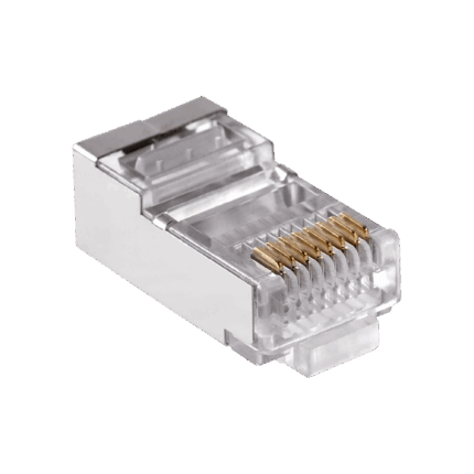 Телефонний штекер. RJ45 TEL0074LP 8P 8C (дротовий) через CAT.6E екранований