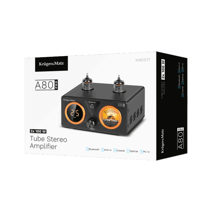 Стерео ламповий підсилювач Kruger&Matz A80-PRO KM0571 - Зображення 7