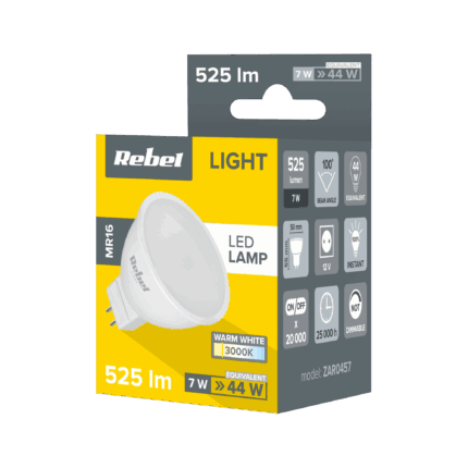світлодіодна 7W Rebel ZAR0457 MR16 3000K