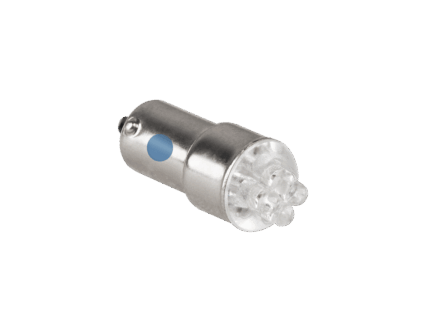 Автомобільна лампочка 12V Vipow ZAR0063 BA9S- 4LED синього кольору