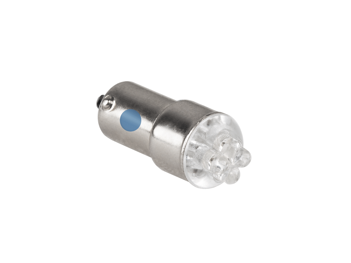 Автомобільна лампочка 12V BA9S- 4LED синього кольору Автомобільна лампочка 12V Vipow ZAR0063 BA9S- 4LED синього кольору