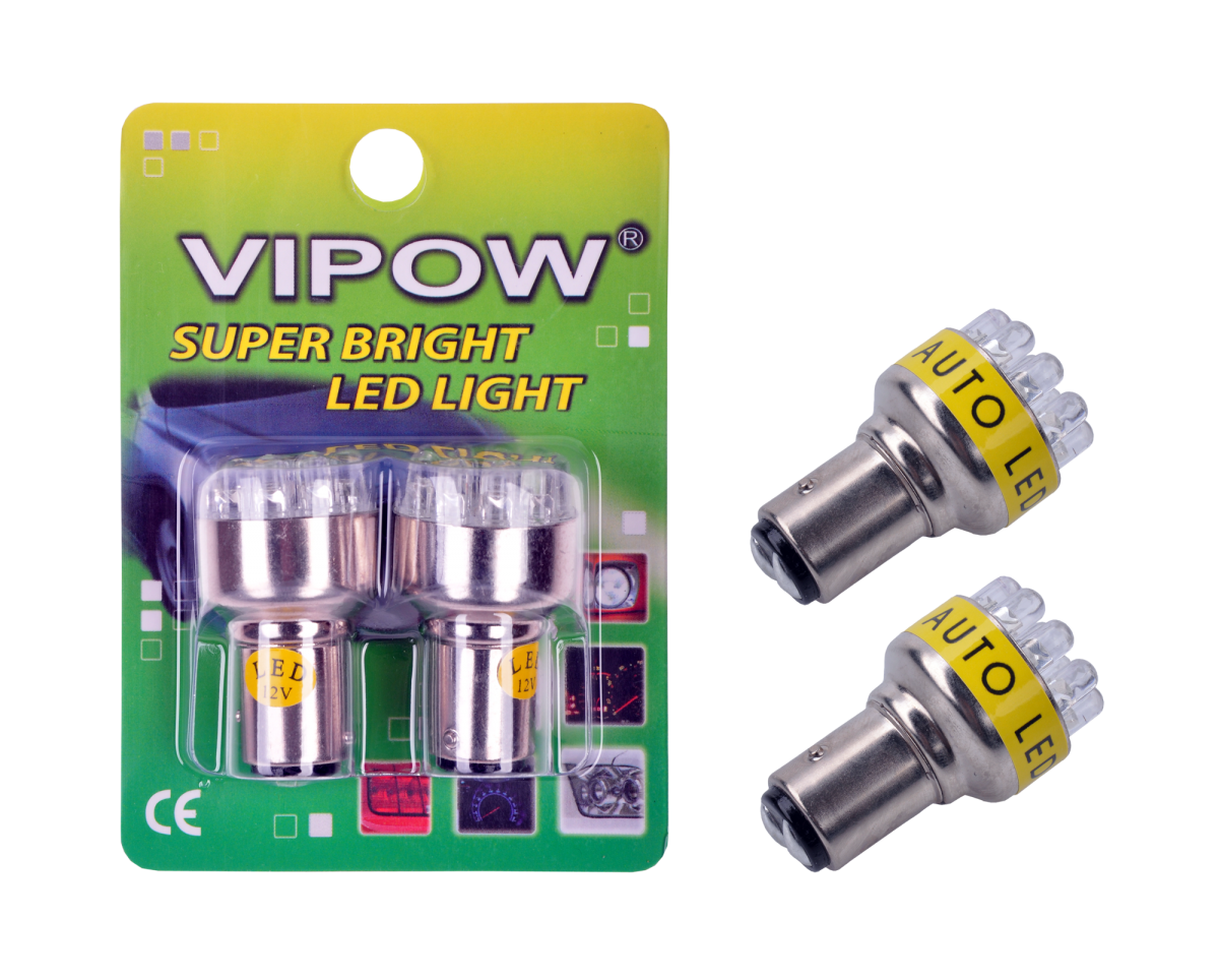 Автомобільна лампочка 12V S-25-12LED/1157 жовта/блістер-2 шт. Автомобільна лампочка 12V ZAR0150 S-25-12LED/1157 жовта/блістер-2 шт.