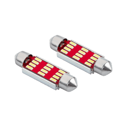 Світлодіодна автомобільна лампа SV8.5 ZAR0384 (Canbus) T11x41 12 SMD 3014