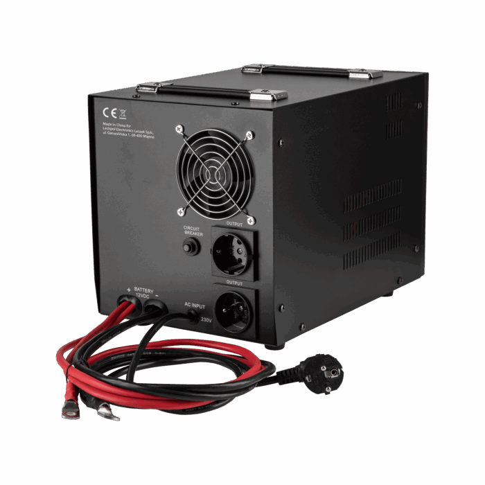 перетворювач чистої синусоїди з функцією заряджання 12V 230V 2000VA/1200W - чорний