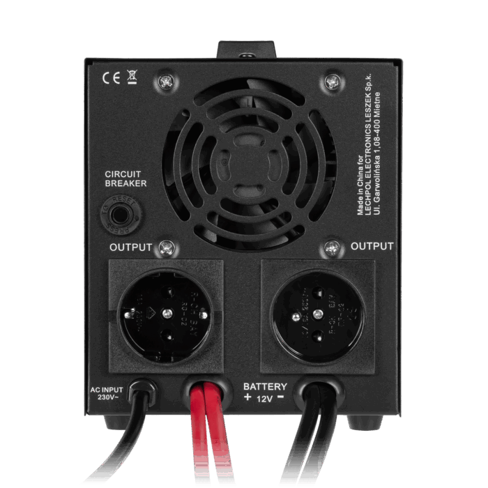 ДБЖ Rebel RB-4028 POWER-1000-LFP4 - перетворювач чистої синусоїди з функцією заряджання 12V 230V 1000VA/700W - Зображення 3
