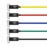 Комплект еспандерів для вправ - Power Tube Set, 5-80 кг, 5 еспандерів, Rebel RBA-3006 ACTIVE - Зображення 5