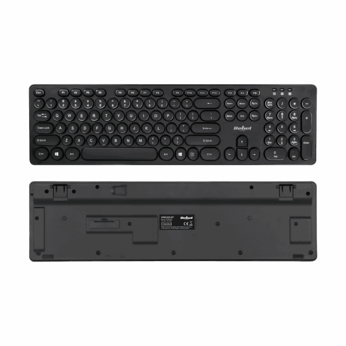 Комплект бездротової клавіатури та миші Rebel KOM1026 WS400 - Зображення 3