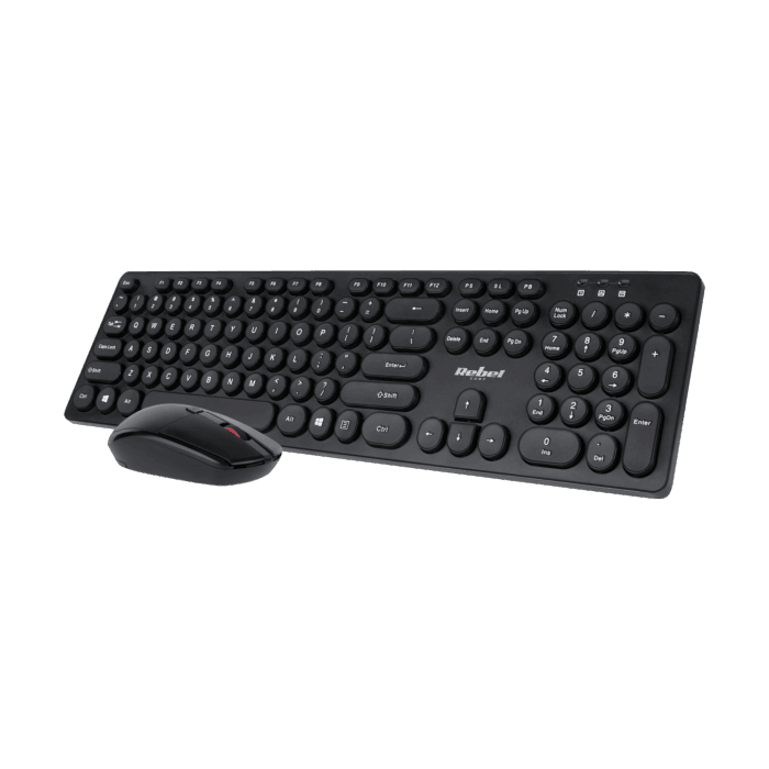 Комплект бездротової клавіатури та миші Rebel KOM1026 WS400 - Зображення 2
