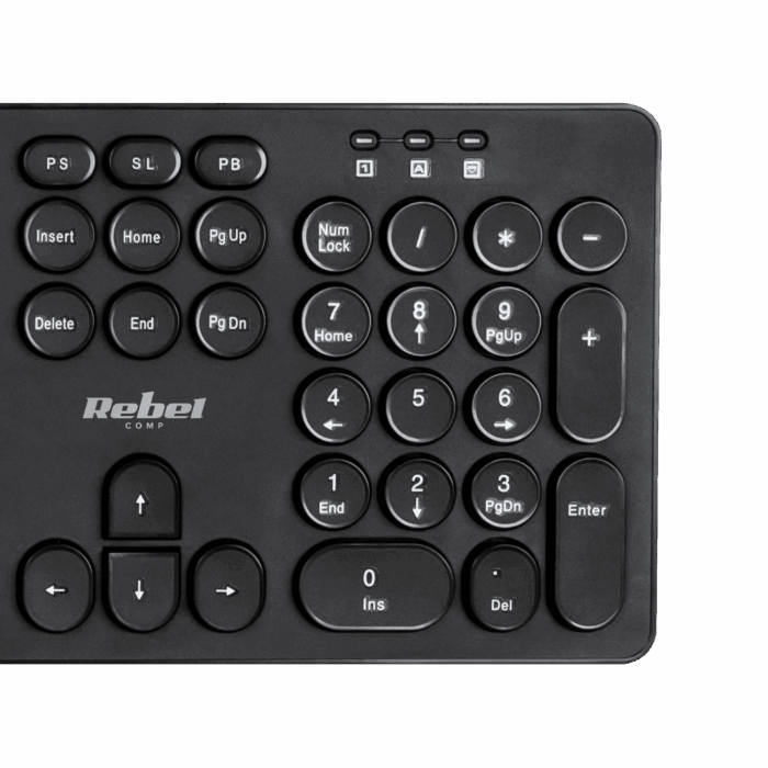 Комплект бездротової клавіатури та миші Rebel KOM1026 WS400 - Зображення 5