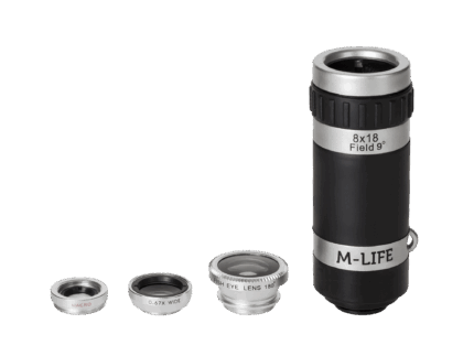 Комплект об'єктивів M-life ML0694 4-в-1 для смартфона/планшета