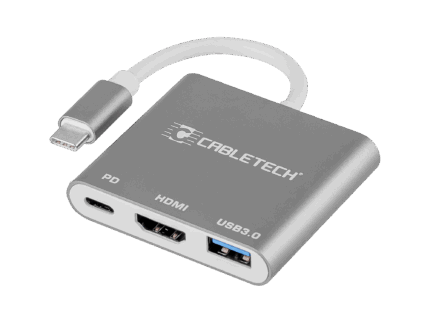 Адаптер Cabletech KOM0952 Type-C на USB 3.0 HDMI 2.0 Type-C