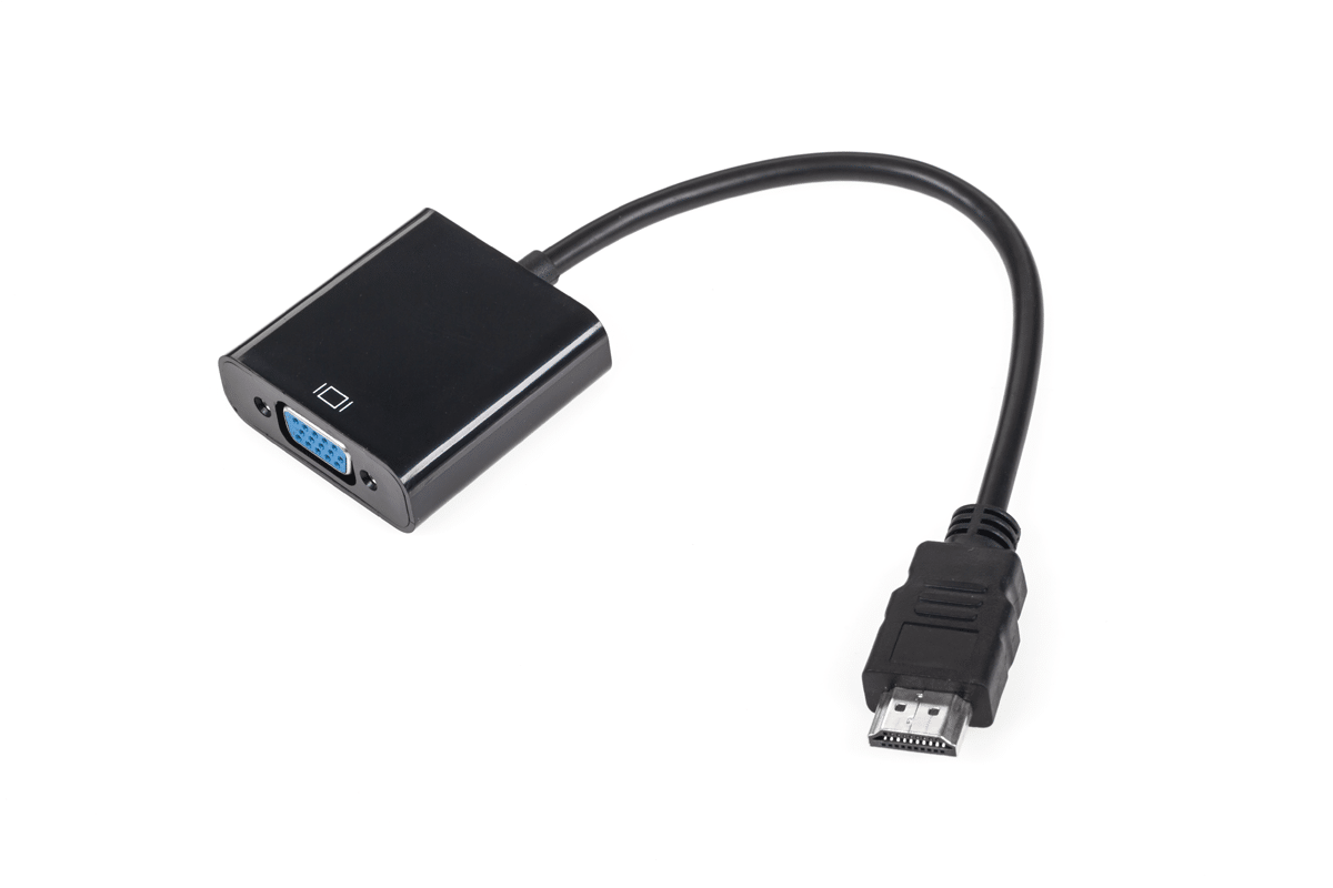 Адаптерний роз'єм HDMI - роз'єм VGA + АУДІО Адаптерний роз'єм HDMI - KOM0843AS роз'єм VGA + АУДІО