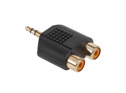 Роз'єм JACK 3.5-2xGN.RCA ZLA0299 золотий