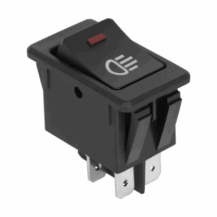 Роз'єм вимикача 12V PRK0180R з червоним діодом