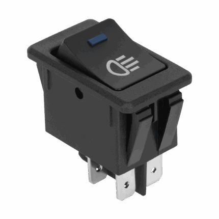 Роз'єм вимикача 12V PRK0180B з синім діодом