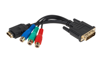 Штекер DVI (24+5) - ZLA0864 роз'єм HDMI + 3 роз'єми RCA